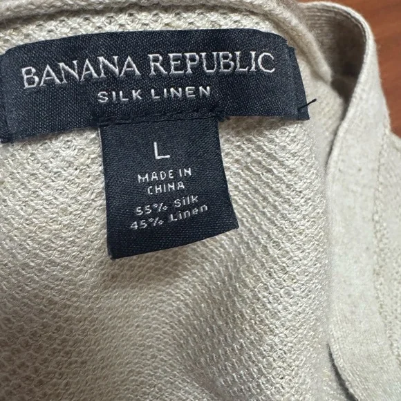 Banana Republic Silk Linen Blend Sweater in Beige - Picture 4 of 4